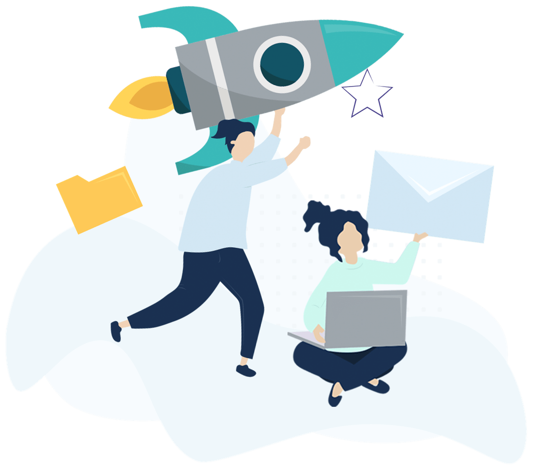 Customer support and contact assistance illustration